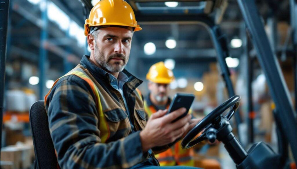 Dipendente usa lo smartphone alla guida del muletto: per i giudici è licenziamento per giusta causa